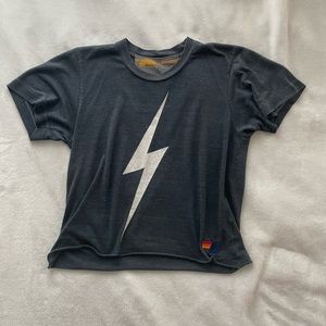 Aviator Nation Bolt Crop Tee